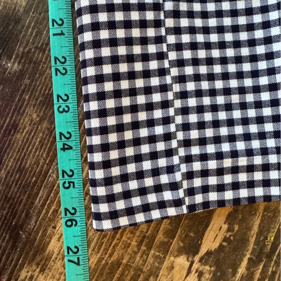 JULES& LEOPOLD Black& White Checkered Pants- pull on kick flare fun& flattering - Picture 9 of 9